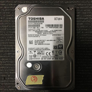 トウシバ(東芝)のTOSHIBA DT01ＡCA100 内蔵HDD 1TB SATA (2)(PCパーツ)
