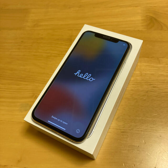 iPhone X Silver 64 GB Softbank 最大容量100%