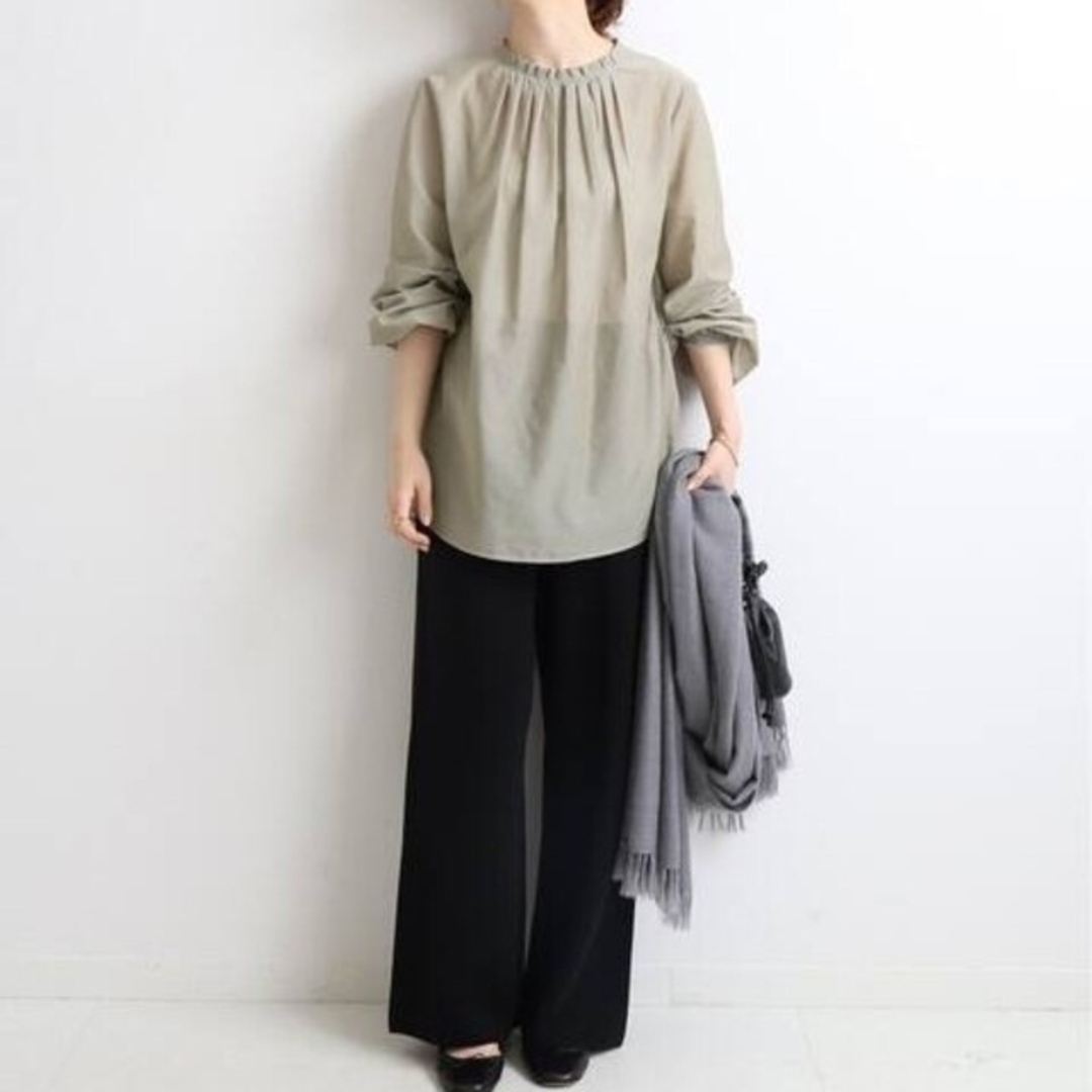 IENA - 【IENA】コットンシフォンドビー シャーリングブラウスの IENA - 【IENA】コットンシフォンドビー シャーリングブラウスの