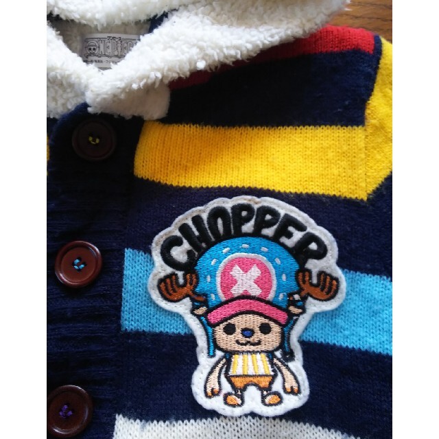 ONEPIECE ワンピース チョッパー パーカー 100 フード付 キッズ/ベビー/マタニティのキッズ服男の子用(90cm~)(ジャケット/上着)の商品写真