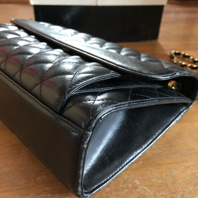 HANAE MORI(ハナエモリ)のハナエモリ　黒キルティングショルダーバック レディースのバッグ(ショルダーバッグ)の商品写真