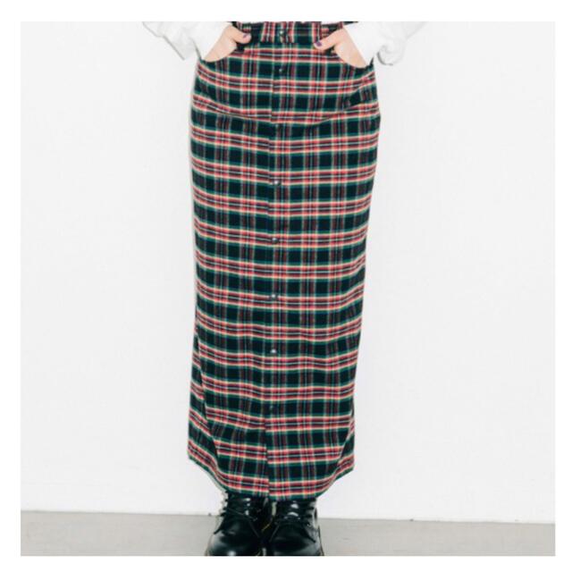xgirl PLAID BUTTON-FRONT SKIRT チェックスカート 3