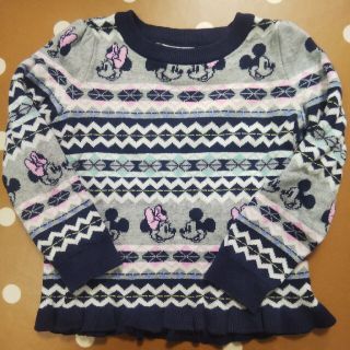 ベビーギャップ(babyGAP)の★babyGap disney 可愛い♪ミッキー&ミニーの長袖ニット 110 ★(ニット)