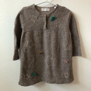 ザラキッズ(ZARA KIDS)のzara baby girl ニットワンピース(ワンピース)