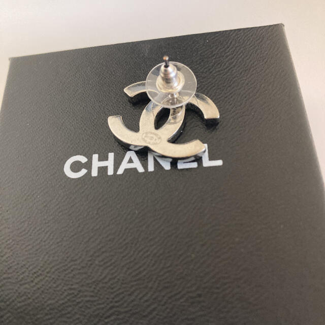 CHANEL シャネル  ココマーク　ラインストーン　ピアス　片耳用　シルバー 6