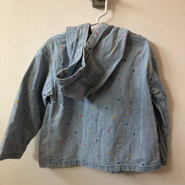 ZARA KIDS(ザラキッズ)のzara baby girl ヒッコリージャケット キッズ/ベビー/マタニティのキッズ服女の子用(90cm~)(ジャケット/上着)の商品写真