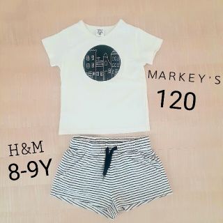 マーキーズ(MARKEY'S)のサイズ120♡女の子 半袖短パン 上下セット(Tシャツ/カットソー)