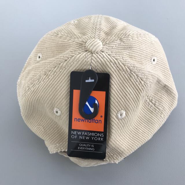 【新品】ニューハッタン コーデュロイキャップ ベージュ メンズレディース兼用 レディースの帽子(キャップ)の商品写真