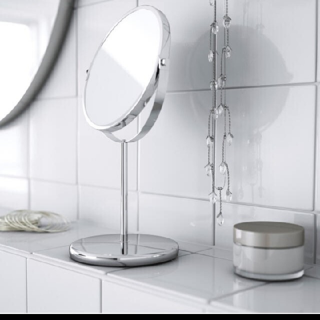 IKEA(イケア)のIKEA　新品　ミラー　トレンスーム　両面鏡 インテリア/住まい/日用品のインテリア小物(卓上ミラー)の商品写真