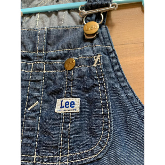 Lee(リー)のL e eデニムサロペットキッズ90 キッズ/ベビー/マタニティのキッズ服女の子用(90cm~)(ワンピース)の商品写真