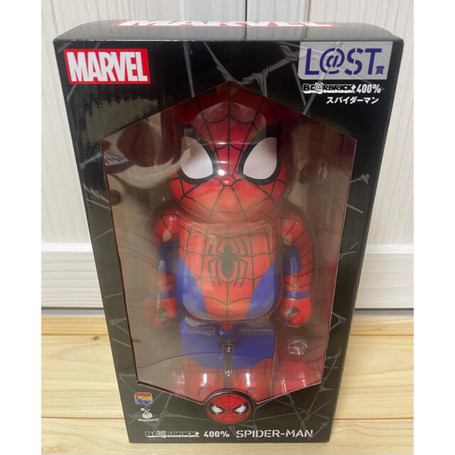 超目玉 Happyくじ BE@RBRICK MARVEL スパイダーマン 400% - アメコミ