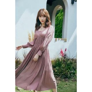 herlipto Side Bow Vintage Twill Dress(ロングワンピース/マキシワンピース)