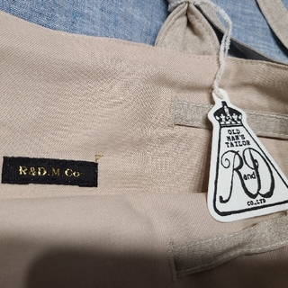 激レアR&D.M.Co-限定オールドマンズテーラー巾着バッグ麻リネンR刺繍