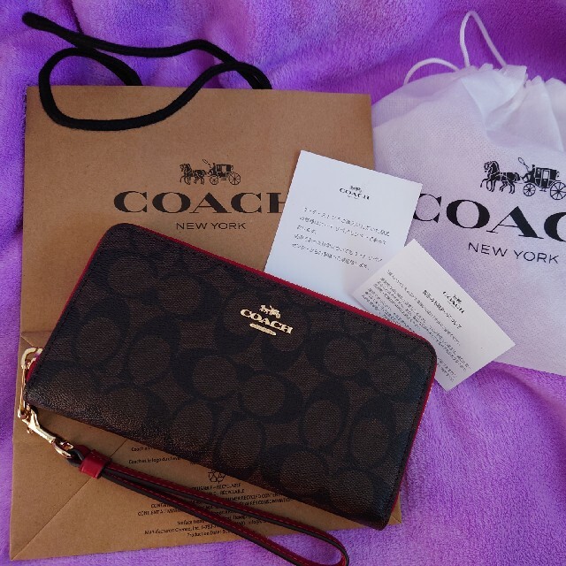 海外並行輸入正規品 COACH ロングジップアラウンドウォレット