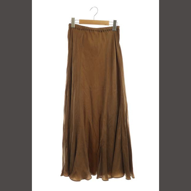 Plage(プラージュ)のプラージュ Plage 21SS Fibril ギャザーロングスカート 36 茶 レディースのスカート(ロングスカート)の商品写真