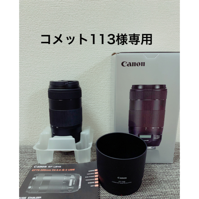 Canon(キヤノン)のCanon 交換レンズ EF70-300F4-5.6 IS 2 USM スマホ/家電/カメラのカメラ(レンズ(ズーム))の商品写真