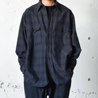 コモリ(COMOLI)の【3】21AW COMOLI コモリ ウール シルクワークシャツ(シャツ)