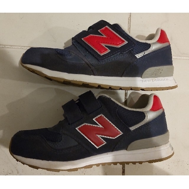 New Balance(ニューバランス)の【new balance】19cm　子供靴　男の子　ネイビー　通園　通学　 キッズ/ベビー/マタニティのキッズ靴/シューズ(15cm~)(スニーカー)の商品写真