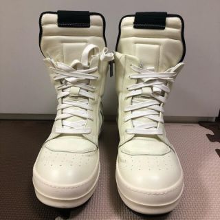 リックオウエンス(Rick Owens)のRick Owens GEOBASKET サイドジップレザーハイカットスニーカー(スニーカー)