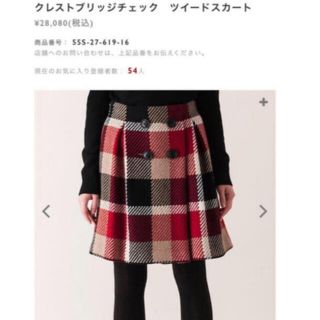 バーバリーブルーレーベル(BURBERRY BLUE LABEL)のバーバリー　スカート(ひざ丈スカート)