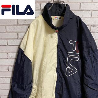 フィラ(FILA)の90s 古着 フィラ 刺繍ロゴ ナイロンジャケット ゆるだぼ ビッグシルエット(ナイロンジャケット)