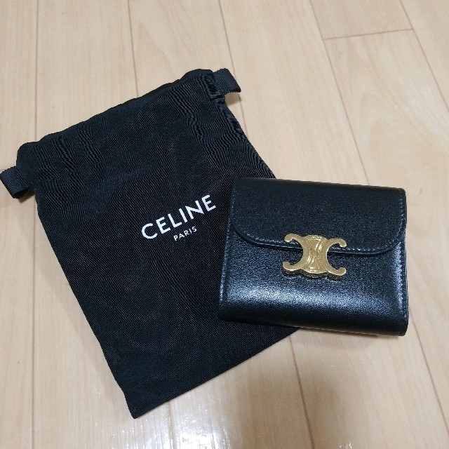 やや傷あり CELINE セリーヌ 財布 ブラックセリーヌ