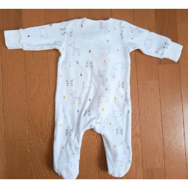 ZARA KIDS(ザラキッズ)のZARA BABY  ふわふわフリースロンパース 68cm アニマル柄 キッズ/ベビー/マタニティのベビー服(~85cm)(ロンパース)の商品写真