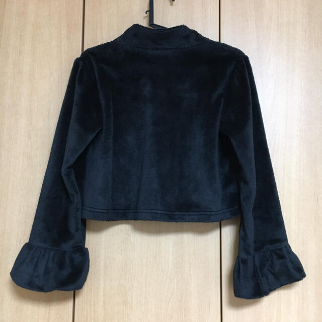 美品　女の子フォーマル　黒ボレロ　１３０cm キッズ/ベビー/マタニティのキッズ服女の子用(90cm~)(ジャケット/上着)の商品写真