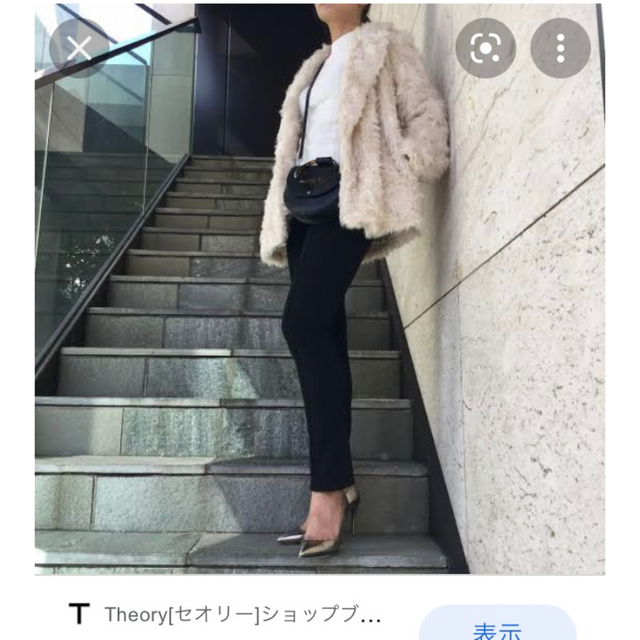 theory(セオリー)の再値下げ！新品☆ セオリー　お洒落ファーコート♡ レディースのジャケット/アウター(毛皮/ファーコート)の商品写真