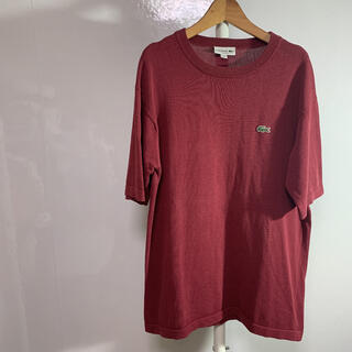 ラコステ(LACOSTE)のlacoste Tシャツ  M-L ワインレッド　品番36(Tシャツ/カットソー(半袖/袖なし))