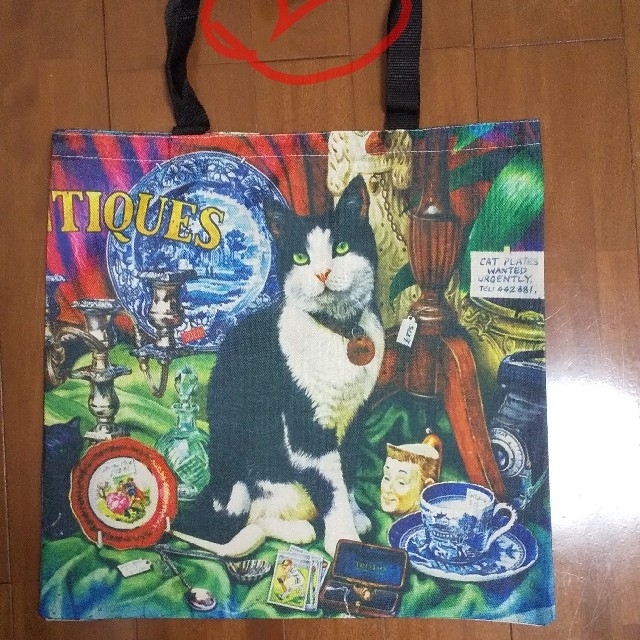 猫 ヴィンテージ風 ショルダーバッグ ハチワレ猫 u89hBj レディースのバッグ(ショルダーバッグ)の商品写真
