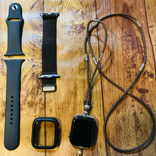 アップルウォッチ(Apple Watch)のApple Watch 6 44mGPS アルミニウム　ブラックスペースグレイ(腕時計(デジタル))