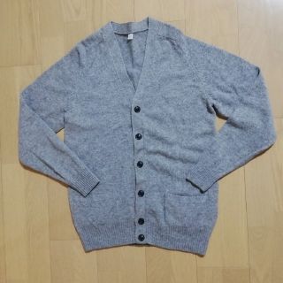 ユニクロ(UNIQLO)のUNIQLO カーディガン グレー メンズ(S)(カーディガン)