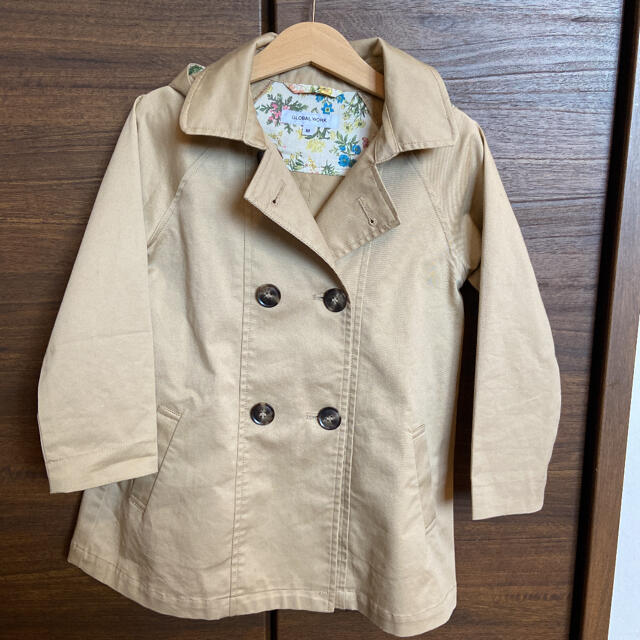 GLOBAL WORK(グローバルワーク)のグローバルワークス　トレンチコートM キッズ/ベビー/マタニティのキッズ服女の子用(90cm~)(ジャケット/上着)の商品写真