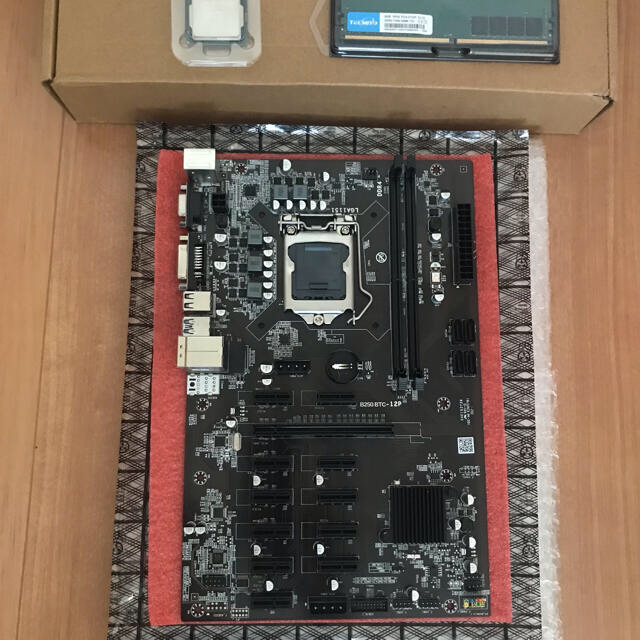 B250 マイニングマザーボード+CPU+メモリセット 残2set