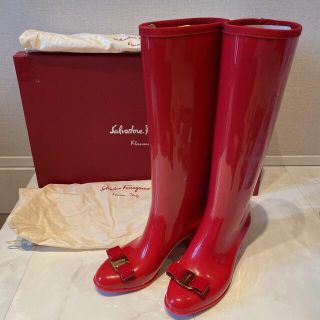 サルヴァトーレフェラガモ(Salvatore Ferragamo)のサルヴァトーレ　フェラガモ　レインブーツ　23cm(レインブーツ/長靴)