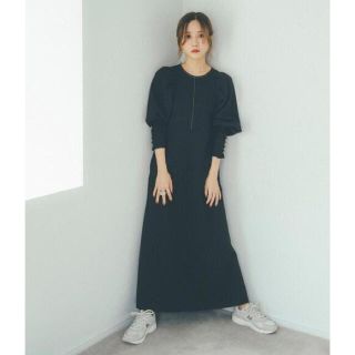 ユナイテッドアローズグリーンレーベルリラクシング(UNITED ARROWS green label relaxing)の田中里奈×EMMEL REFINES コラボ パフスリーブワンピース(ロングワンピース/マキシワンピース)