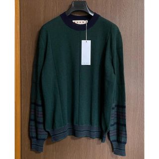 マルニ(Marni)の42新品 MARNI レディース ボーダー ニット セーター マルニ グリーン (ニット/セーター)