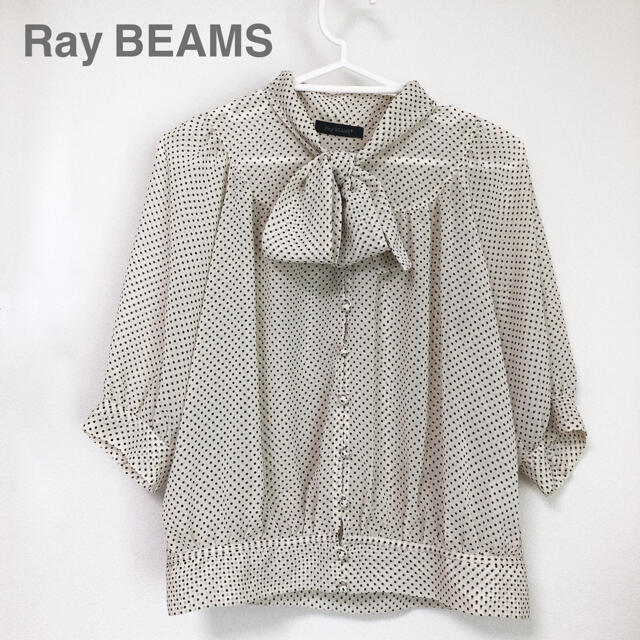 Ray BEAMS(レイビームス)の【Ray BEAMS（レイビームス）】ドット・水玉柄　七分袖ブラウス レディースのトップス(シャツ/ブラウス(長袖/七分))の商品写真