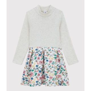 プチバトー(PETIT BATEAU)のぼたん様専用　プチバトー　ワンピース　 フラワーアニマルハイネック(ワンピース)