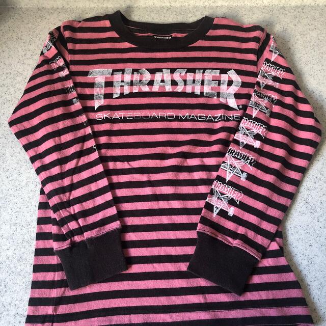 FLAKE(フレイク)のキッズ 120cm FLAKE THRASHER コラボ 長袖 ロンT ボーダー キッズ/ベビー/マタニティのキッズ服男の子用(90cm~)(Tシャツ/カットソー)の商品写真