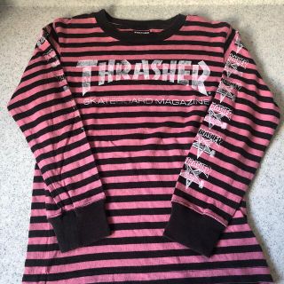 フレイク(FLAKE)のキッズ 120cm FLAKE THRASHER コラボ 長袖 ロンT ボーダー(Tシャツ/カットソー)