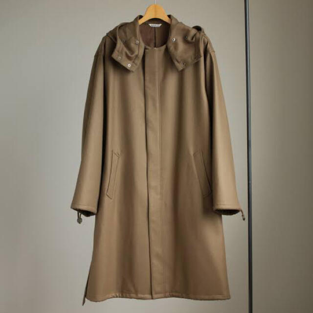 AURALEE LIGHT MELTON LONG HOODED COAT AURALEE LIGHT MELTON LONG HOODED COAT