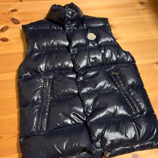 モンクレール(MONCLER)の美品　訳あり　モンクレール　ダウンベスト　ネイビー　希少サイズ　XS(ダウンベスト)