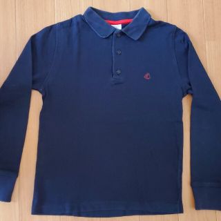 プチバトー(PETIT BATEAU)のプチバトー　ポロシャツ　ブラック(Tシャツ/カットソー)