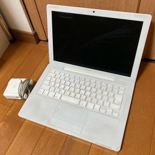 マック(Mac (Apple))の値下げ　MacBook 13インチ Late 2006 ホワイト OS10.6(ノートPC)