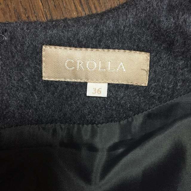 CROLLA(クローラ)のCROLLA クローラ ウールワンピース グレー 36 レディースのワンピース(ひざ丈ワンピース)の商品写真