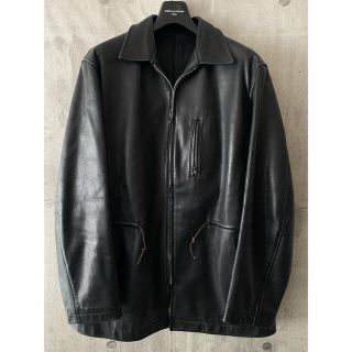 ヨウジヤマモト(Yohji Yamamoto)のヨウジヤマモト レザー ジップアップ オーバーサイズジャケット #［924］(レザージャケット)