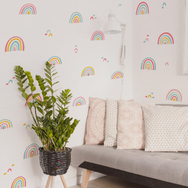 ウォールステッカー【虹と空】DIY壁シール剥がせる壁紙　子供部屋