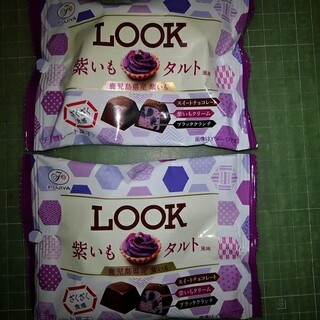 不二家ルック紫いもタルト風味×2袋(菓子/デザート)